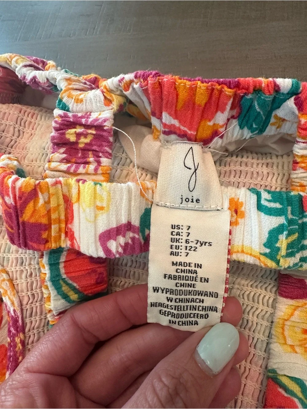 Girls Joie Kids Sundress with Orange & Pink Flowers